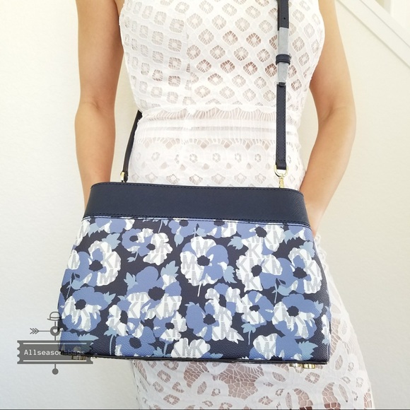 NWT Michael Kors Hailee Xs Satchel Navy Blue Bag - Picture 7 of 8